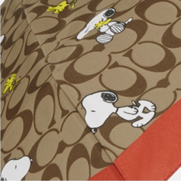 Coach X Peanuts Uv Protection Mini Umbrella In Signature Snoopy Woodstock Print - Picture 2 of 2
